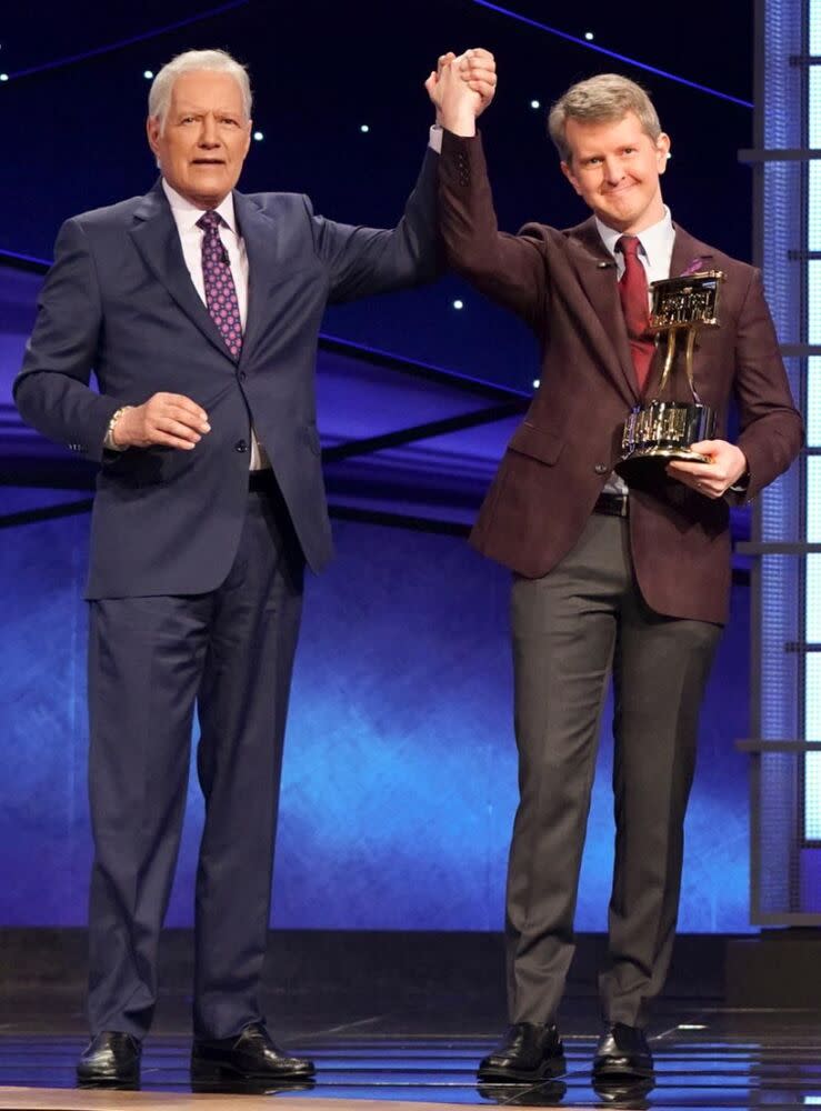 Alex Trebek and Ken Jennings | Eric McCandless/ABC