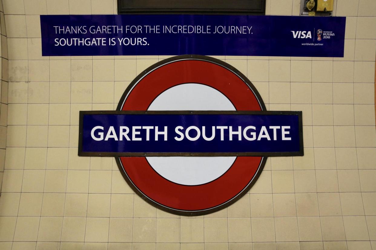 Hero's welcome: Southgate Tube station as been renamed after Gareth Southgate: TfL