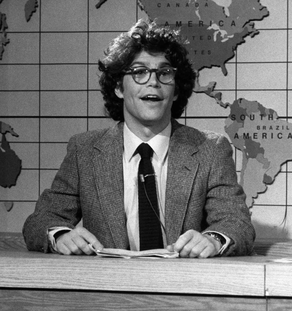 SATURDAY NIGHT LIVE -- Episode 13 -- Pictured: Al Franken during "Weekend Update" on April 11, 1981 -- (Photo by: Fred Hermansky/NBC/NBCU Photo Bank via Getty Images)