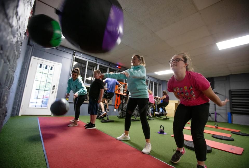 Owner Stacey Ritchie works out with Amanda O’Neil.  ZR Fit and Wellness is a two-year-old gym in Red Bank that specializes in adaptive and inclusive fitness for individuals with disabilities.  Red Bank, NJThursday May 18, 2023