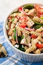 <p>There's nothing worse than a pasta salad with mushy pasta. Learn <a href="https://www.delish.com/uk/food-news/a29870026/how-to-cook-pasta/" rel="nofollow noopener" target="_blank" data-ylk="slk:how to cook pasta;elm:context_link;itc:0;sec:content-canvas" class="link ">how to cook pasta</a> (it's trickier than you think!) and get your fusilli perfectly al dente.</p><p>Get the <a href="https://www.delish.com/uk/cooking/recipes/a30438961/chicken-pasta-salad/" rel="nofollow noopener" target="_blank" data-ylk="slk:Chicken Pasta Salad;elm:context_link;itc:0;sec:content-canvas" class="link ">Chicken Pasta Salad</a> recipe.</p>