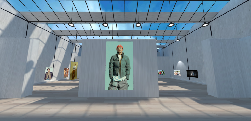 ▲黃鴻升線上虛擬展，體驗者可在「多人展區」一起觀賞黃鴻升的作品，並進行語音交流。