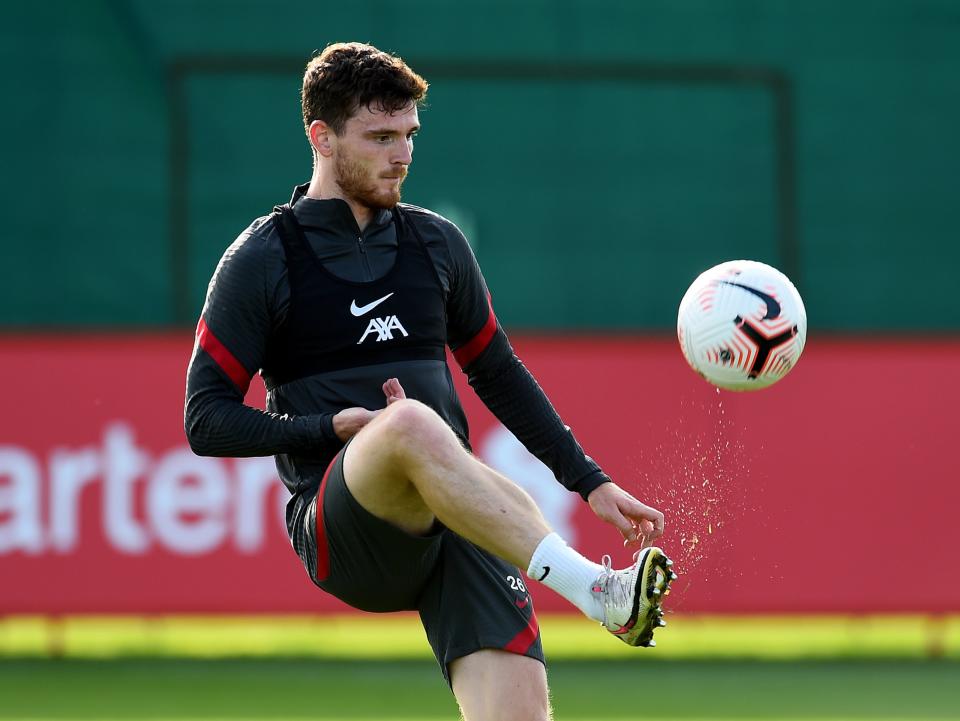 Liverpool full-back Andy Robertson (Liverpool FC via Getty Images)