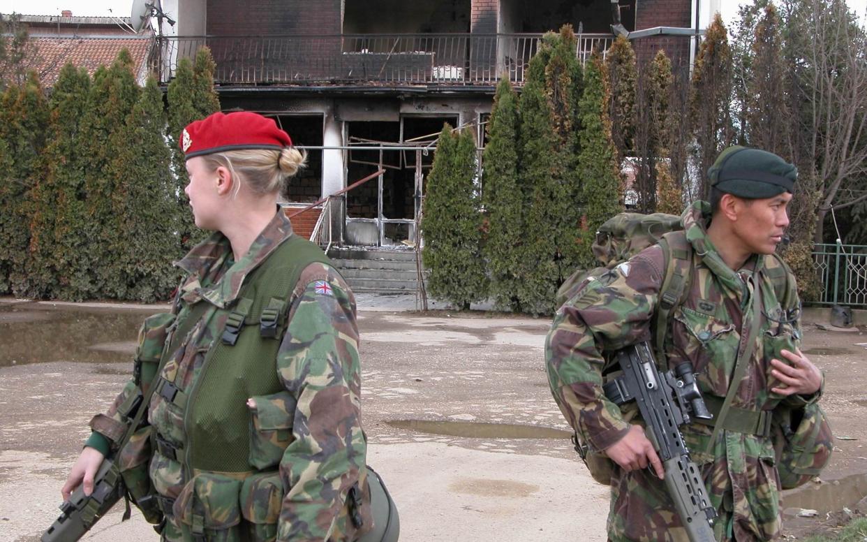 British soldiers operated in Kosovo as part of Nato's peacekeeping mission in 1998