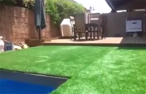 hidden pool retractable lawn