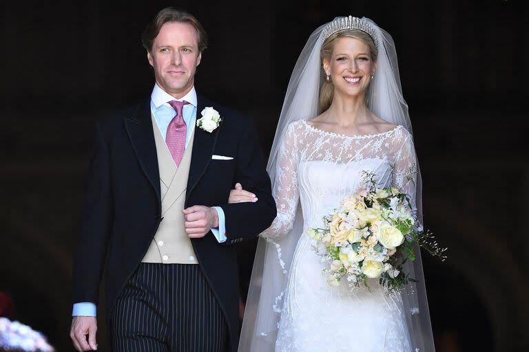 Thomas Kingston y su esposa, Lady Gabriella Windsor, en su casamiento, en 2019