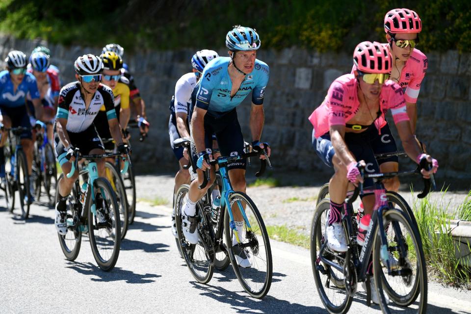Jacob Fuglsang (Astana-Premier Tech) Tour de France favorite racing his bike.