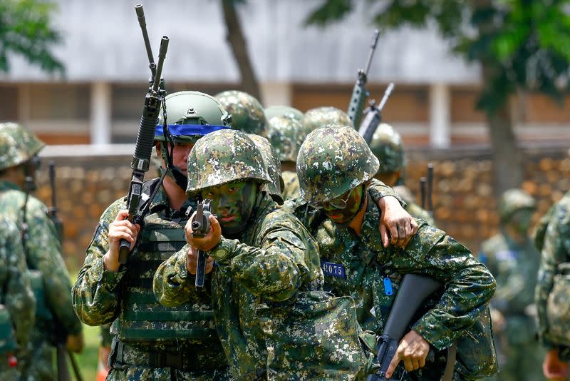 New military recruits at training in Taichung