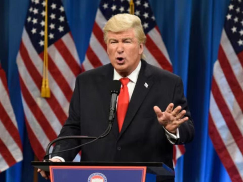 Alec Baldwin’s Saturday Night Live impersonations of Trump won him an Emmy – but also the hatred of his target (NBC)