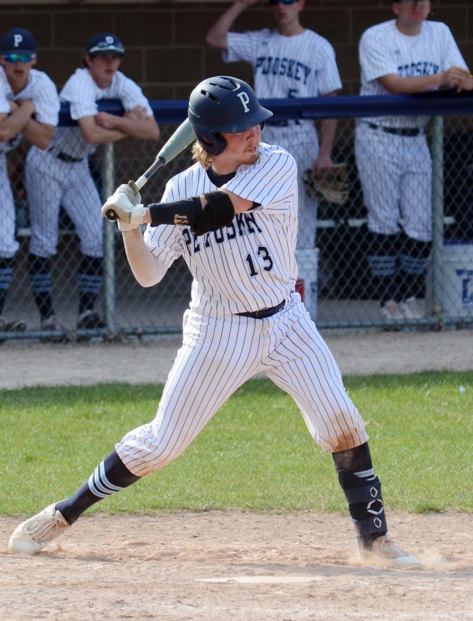 Stephen McGeehan's big bat returns to the Petoskey lineup again this season, along with his strong glove behind the plate.