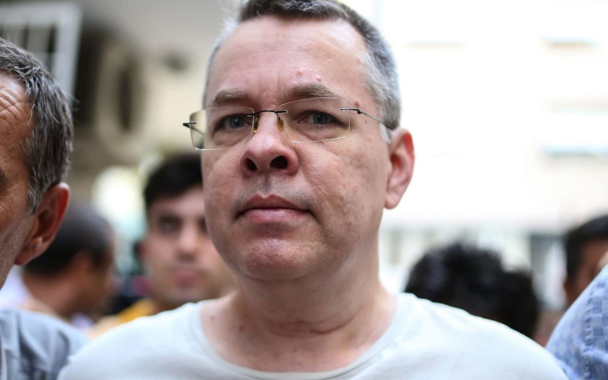 Andrew Brunson, an American pastor, has been accused of assisting in a coup against the Turkish president. He was freed on Friday - AFP