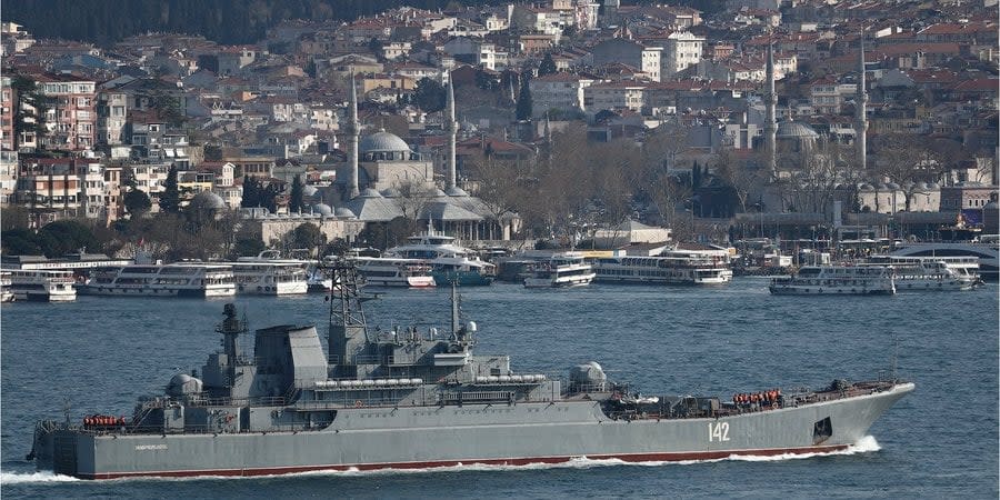 Landing ship Novocherkassk before destruction