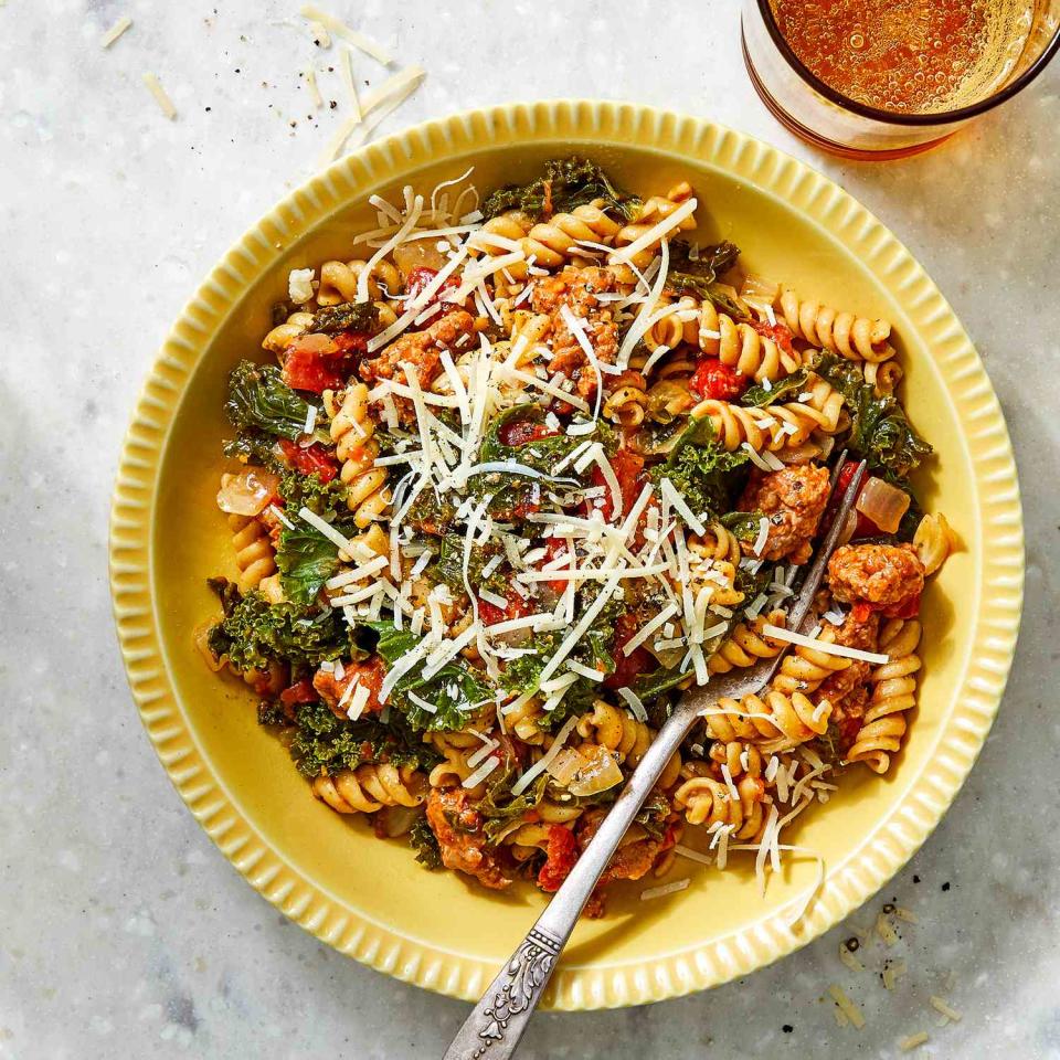 One-Pot Italian Sausage & Kale Pasta