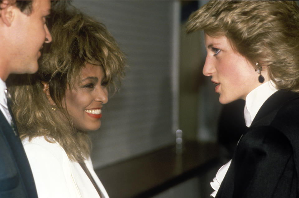 Diana, Princess of Wales,Paul Young and Tina Turner,The Prince's Trust Concert, Wembley (John Shelley Collection/Avalon / Getty Images)