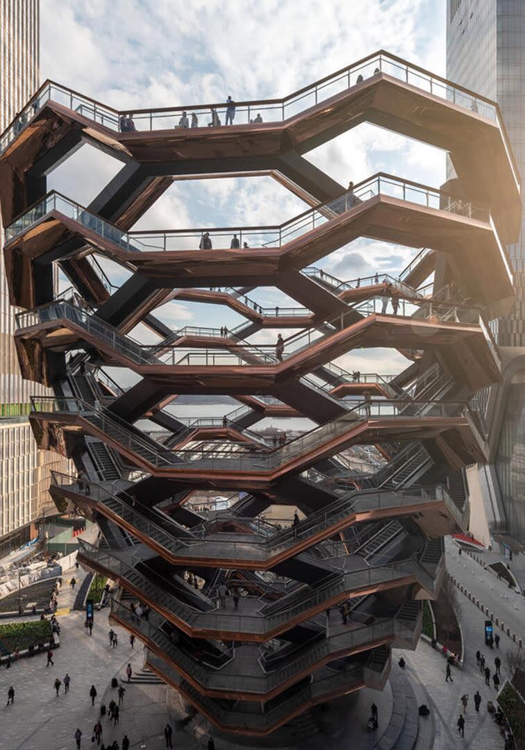 The Vessel, la original y controvertida obra ubicada en Hudson Yards, Manhattan.