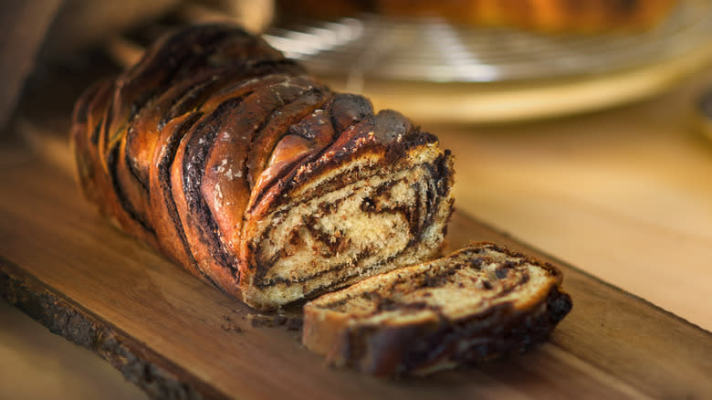 Loaf of cinnamon swirl bread