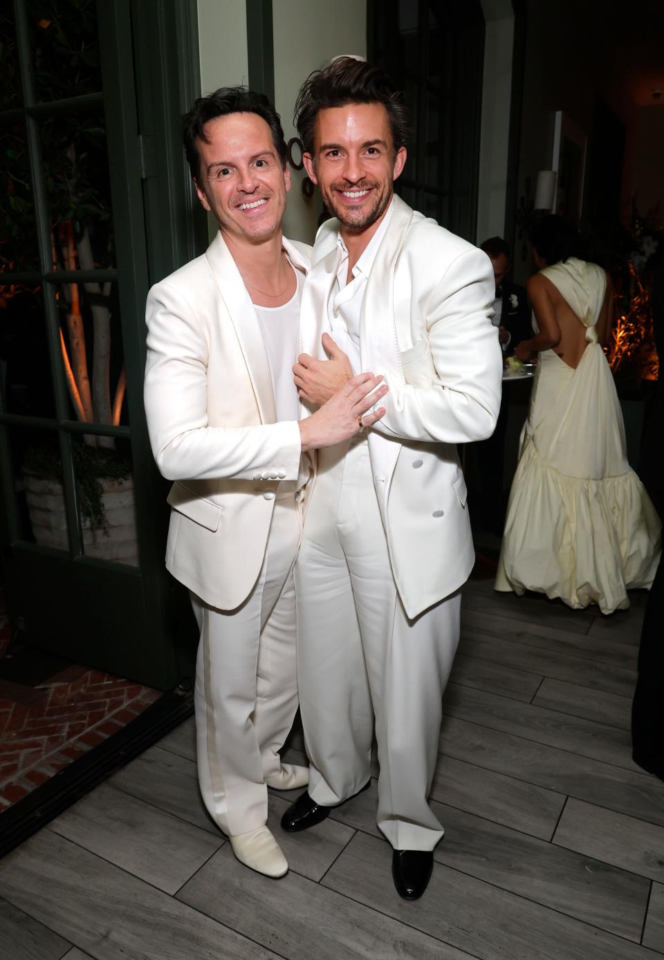 Andrew Scott, left, and Jonathan Bailey at a Golden Globes after-party last week.