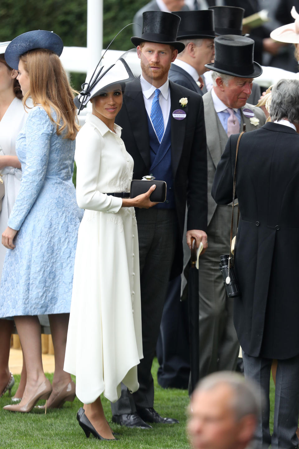 Markle in custom Givenchy.