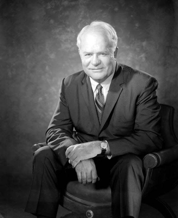 Portrait of attorney Chesterfield Smith, who co-founded the law firm Holland & Knight and served as president of the American Bar Association in 1973-1974.