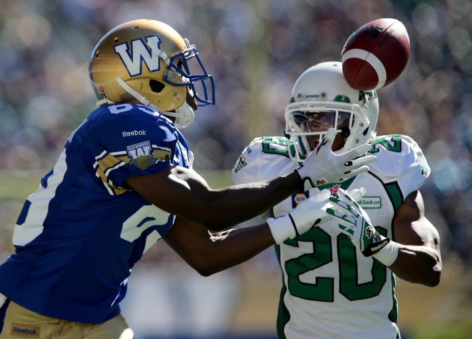 The Blue Bombers and Roughriders had a big audience despite going head-to-head with the NFL. (The Canadian Press)
