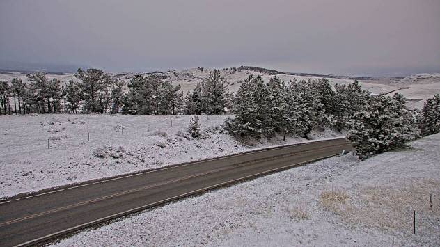 Snow at Roscoe Hill, Montana on the morning of May 1, 2024. (MT DOT)