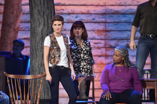 Jenn Colella (left) in Broadway's 