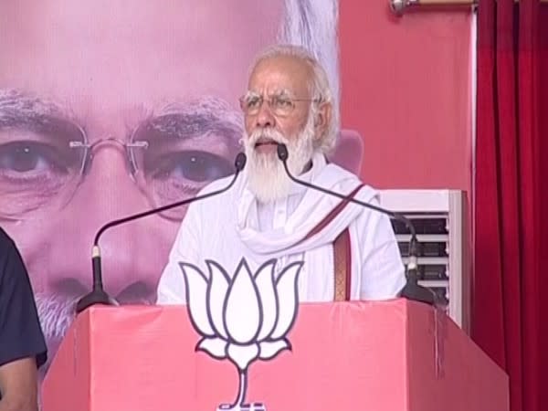 Prime Minister Narendra Modi while addressing a rally in Patna. (Photo/ANI)