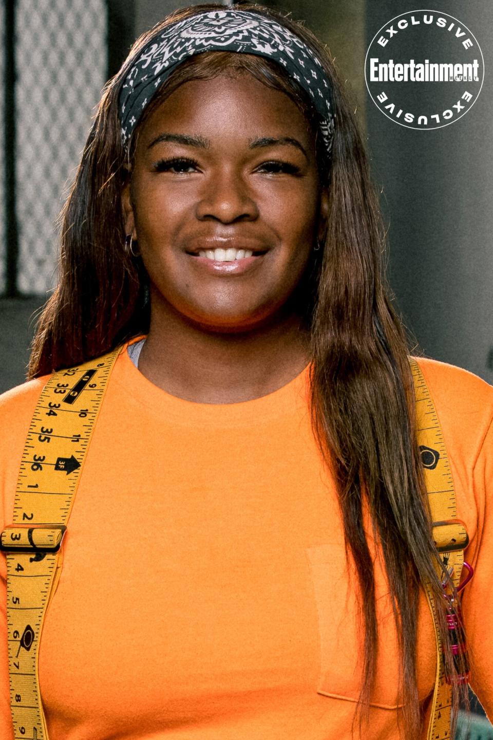 Synethia from the CBS series Tough As Nails, scheduled to air on the CBS Television Network. Photo: Cliff Lipson/CBS ©2021 CBS Broadcasting, Inc. All Rights Reserved.