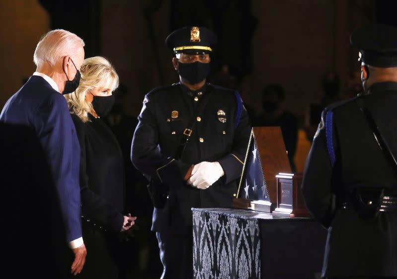 Police Officer Sicknick lies in honor in U.S. Capitol Rotunda