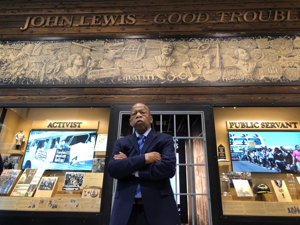 This image released by Magnolia Pictures shows Rep. John Lewis in a scene from "John Lewis: Good Trouble." (Ben Arnon/Magnolia Pictures via AP)