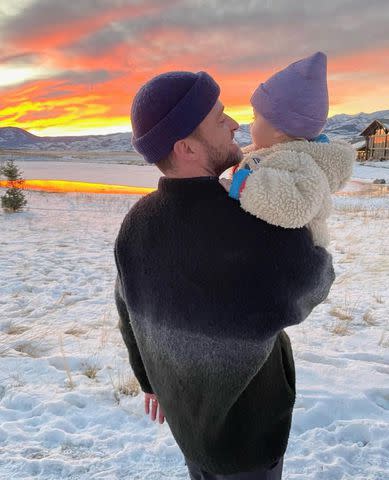 <p>Jessica Biel Instagram</p> Timberlake with 2-year-old son Phineas