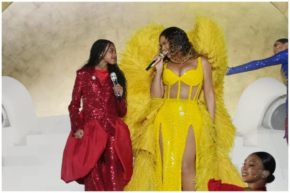 Beyonce  performing with her daughter Blue Ivy at her controversial concert in Dubai last month (Getty Images for Atlantis The Royal)