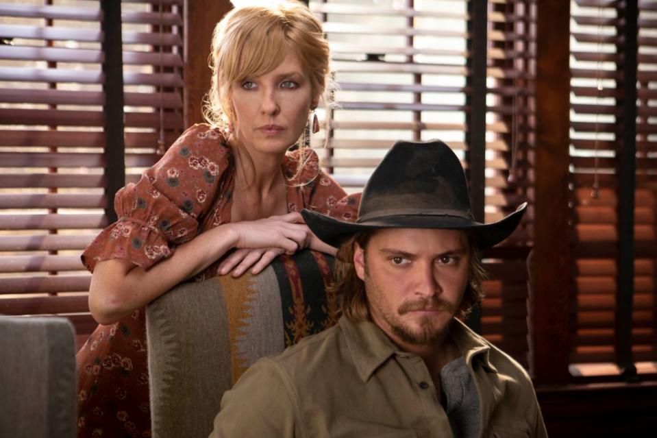 Beth (Kelly Reilly) and Kayce (Luke Grimes) in “Yellowstone” Paramount Network