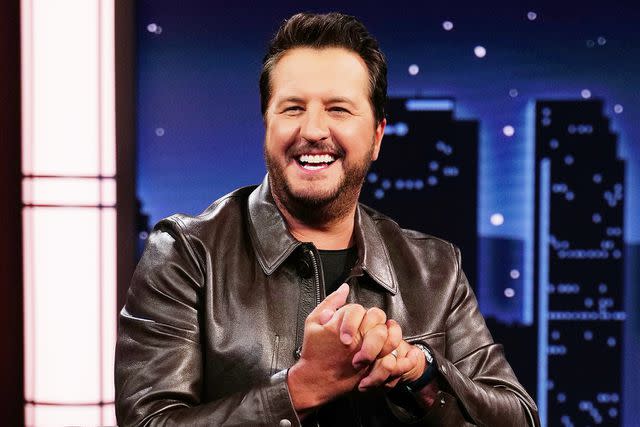 <p>Disney/Randy Holmes</p> Luke Bryan on Jimmy Kimmel Live! on May 6, 2024