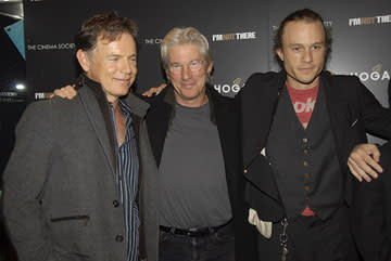 Bruce Greenwood , Richard Gere and Heath Ledger at the New York City premiere of The Weinstein Company's I'm Not There