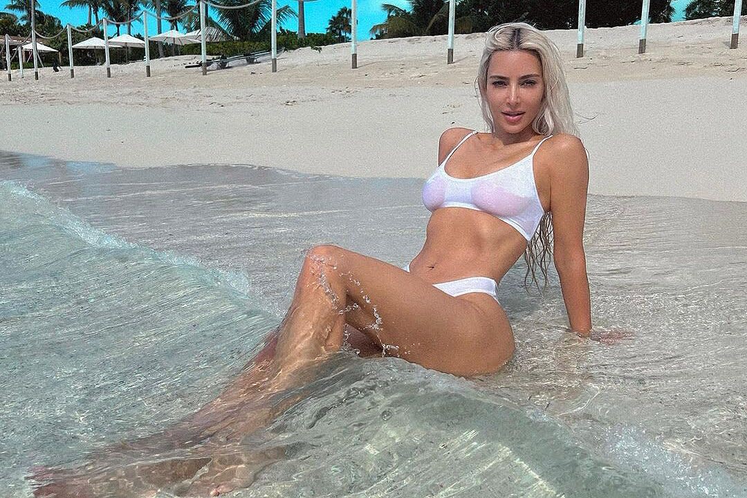 Kim Kardashian shares new bikini