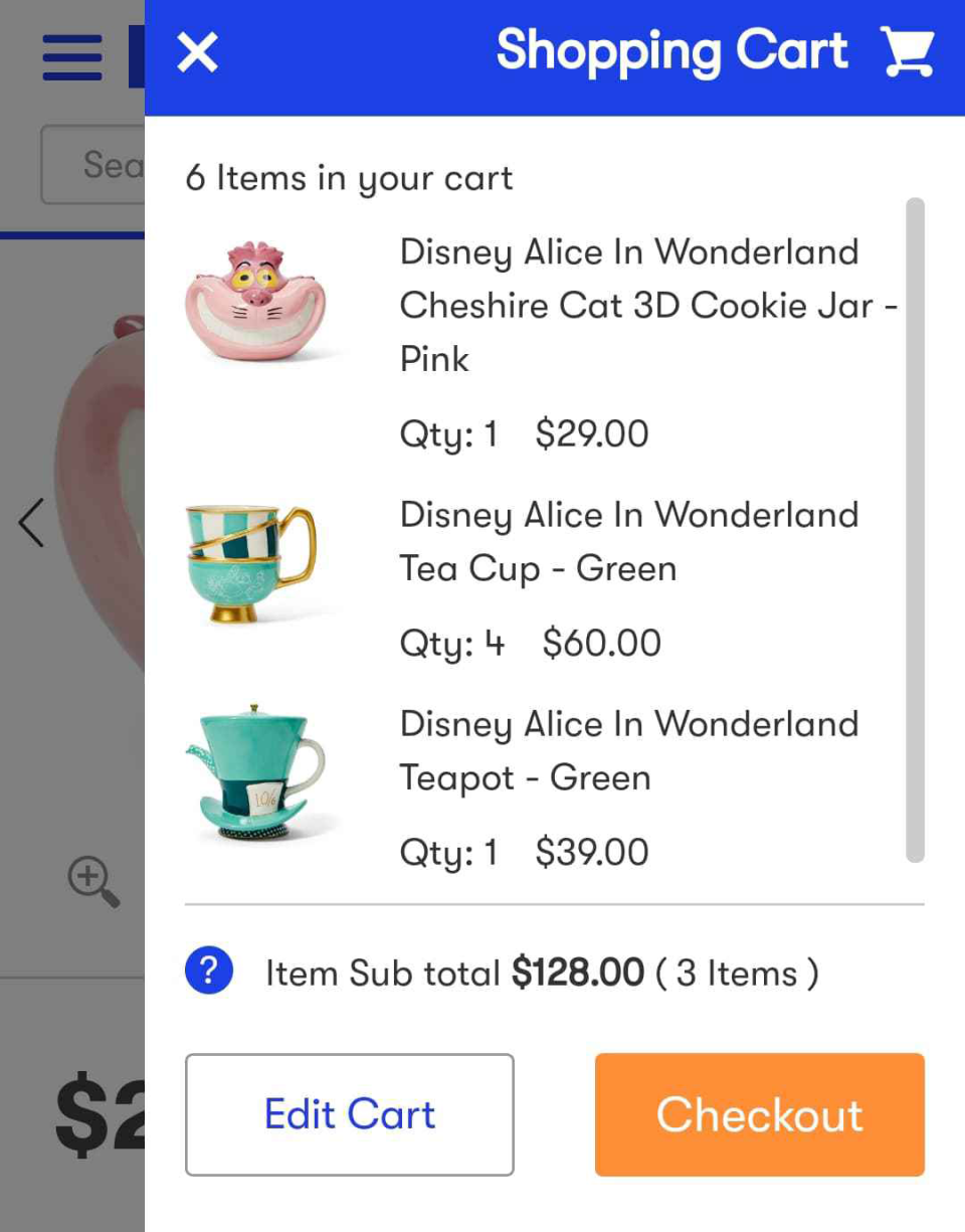 Big W delivery items supplied screenshot