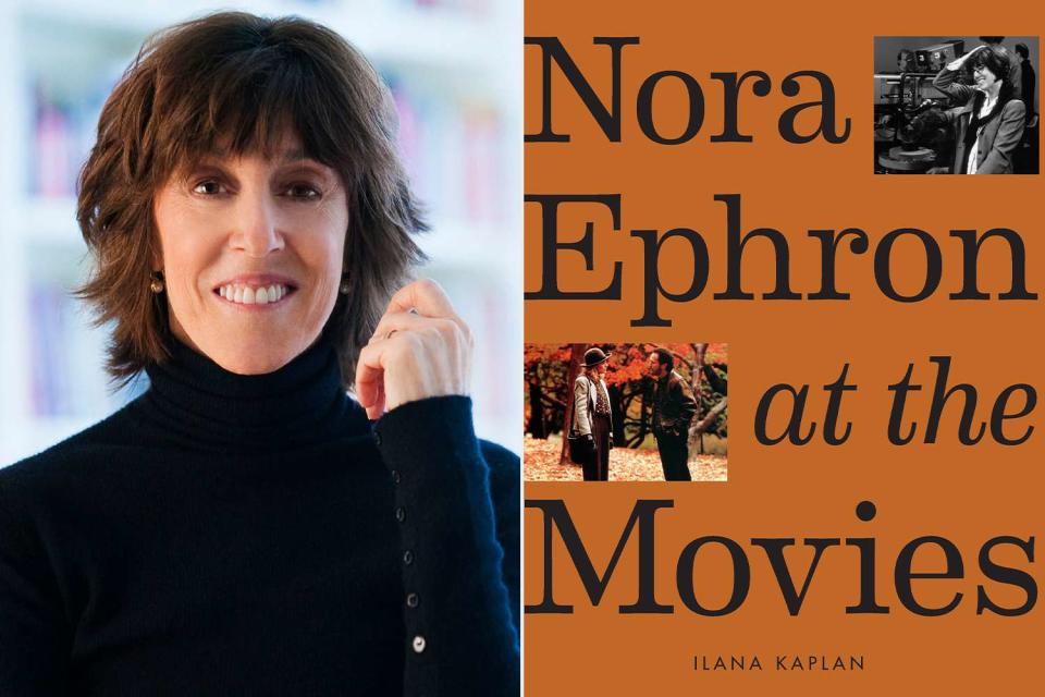 <p>Scott McDermott/USA/NBCU Photo Bank via Getty; Abrams</p> Nora Ephron; <em>Nora Ephron at the Movies</em>
