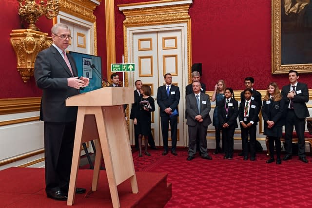 Duke of York at iDEA award presentation