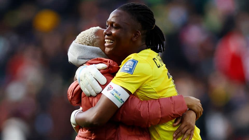 Goalkeeper Chiamaka Nnadozie was the hero for Nigeria against Canada. - Hannah Mckay/Reuters