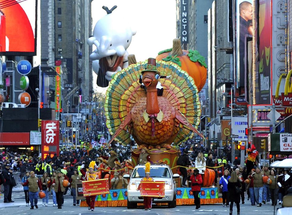 The turkey float at the 85th Macy’s Thanksgiving Day Parade in New York (AFP via Getty)AFP via Getty Images