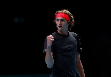 Tennis - ATP Finals - The O2, London, Britain - November 12, 2018 Germany's Alexander Zverev reacts during his group stage match against Croatia's Marin Cilic Action Images via Reuters/Andrew Couldridge