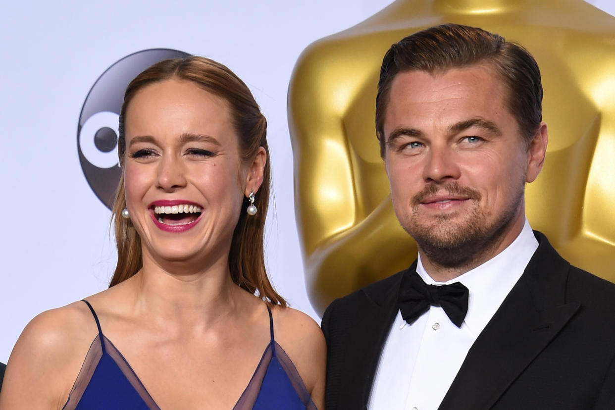 Confirmed: Brie Larson and Leonardo DiCaprio will present Oscars: ROBYN BECK/AFP/Getty Images