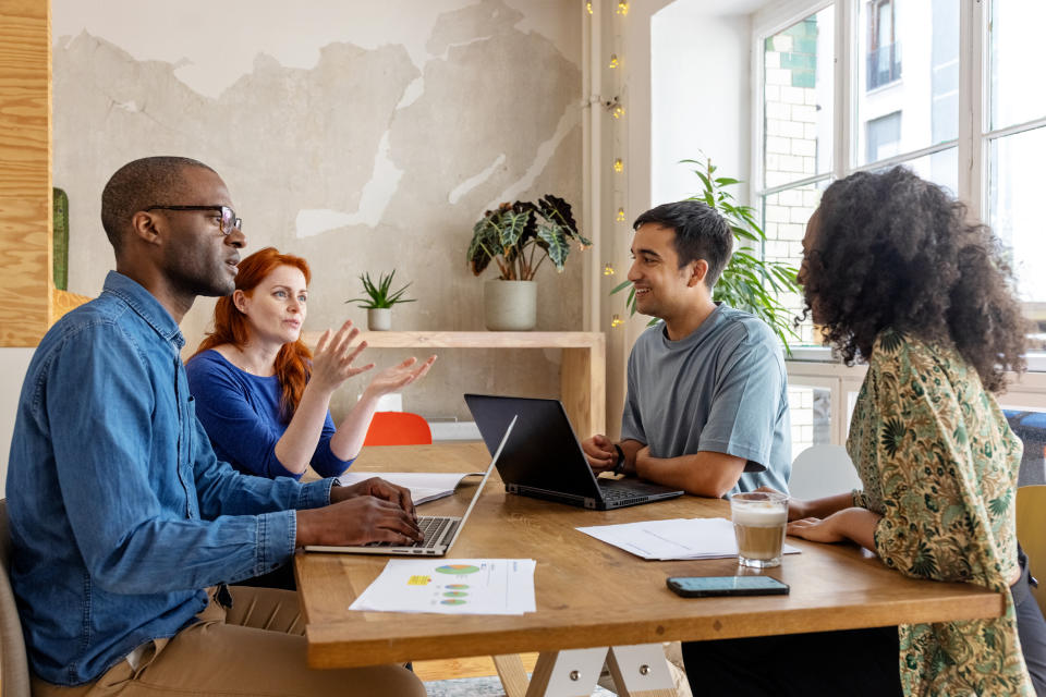 People working in an office