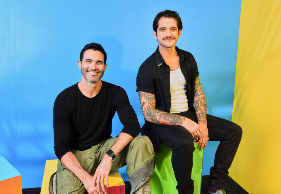 Tyler Posey and Tyler H doing promo shots