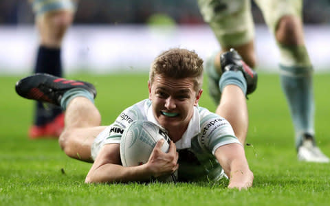 Chris Ball scores his side's first try - Credit: Getty images