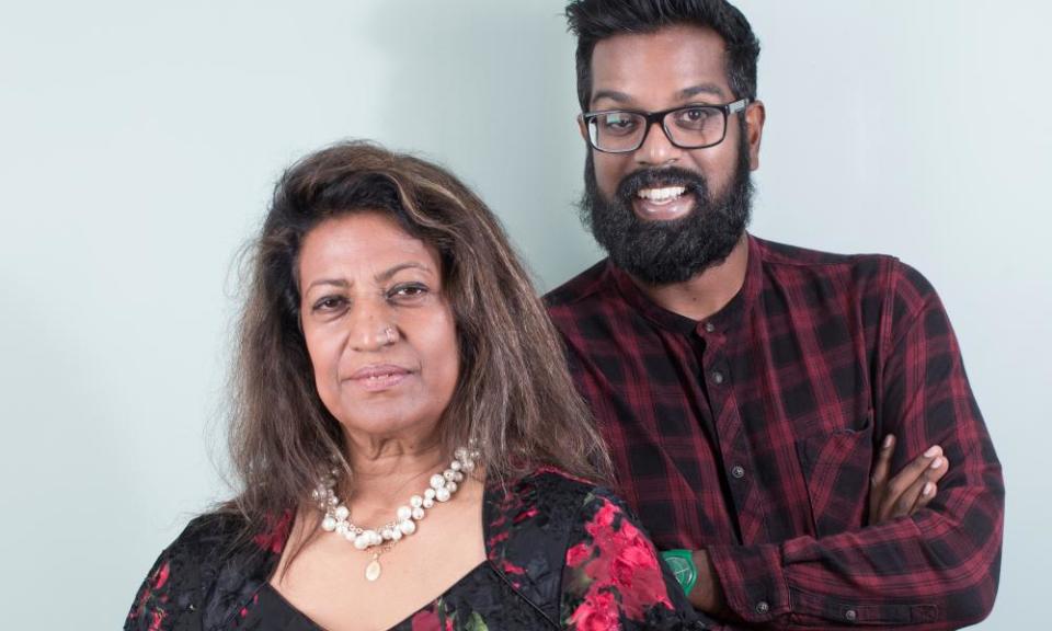 Maternal figure: with his mum, Shanthi.