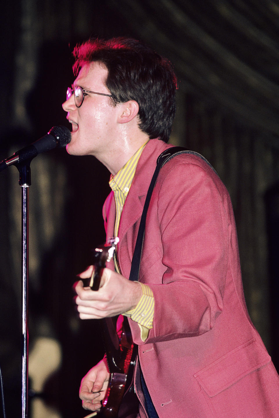 Marshall Crenshaw performs at the Roseland Ballroom in New York City on February 11, 1982