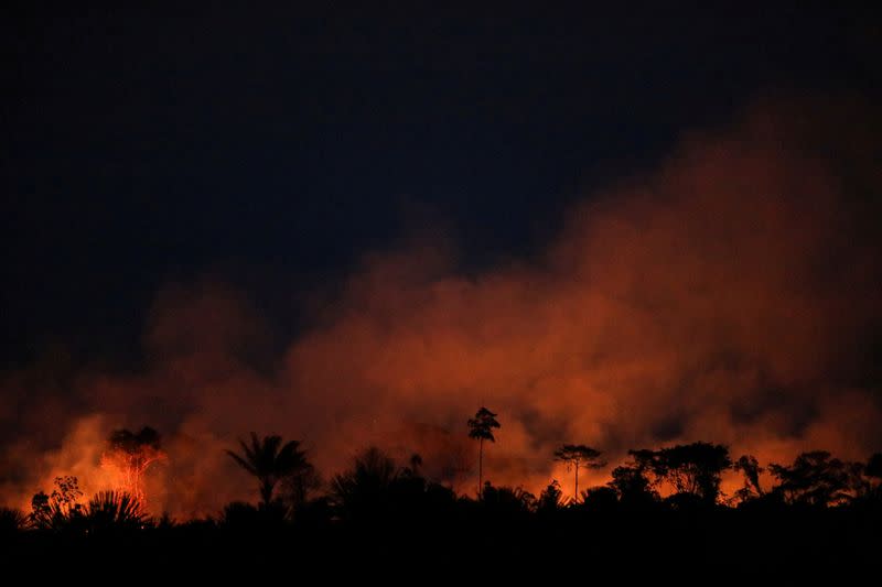 FILE PHOTO: Fires surge in Brazilian Amazon for third straight year in August, in Apui