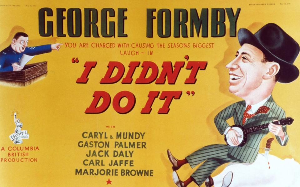 A poster for George Formby's 1945 film I Didn't Do It - Getty